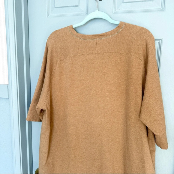Lafayette 148 New York French Terry Tunic in Sepia Tan XL - Picture 9 of 11